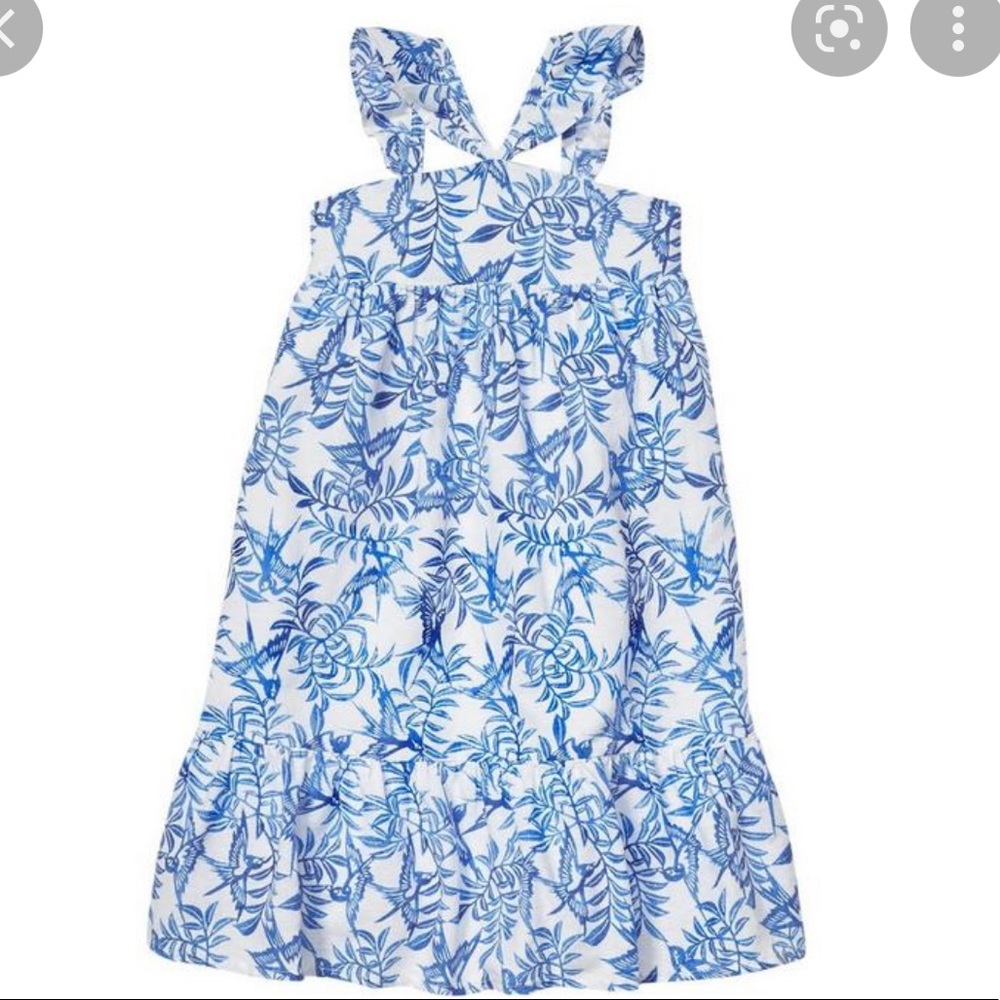 Janie and Jack Blue and White Floral Dress
